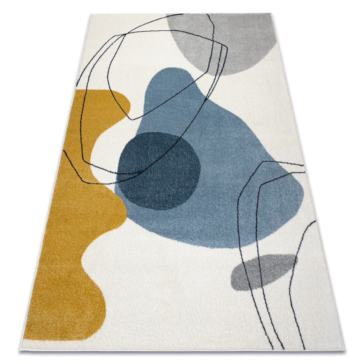 Dywan FUSION 7158 biały / żółty / 140x190 cm