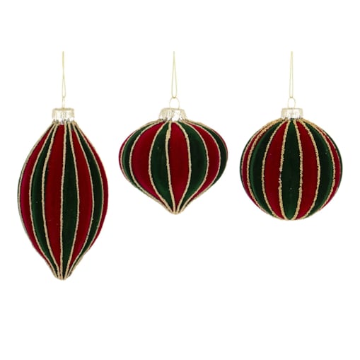 Bombka szklana 3 szt. PERI Ø 8 cm, 32,5x7 cm
