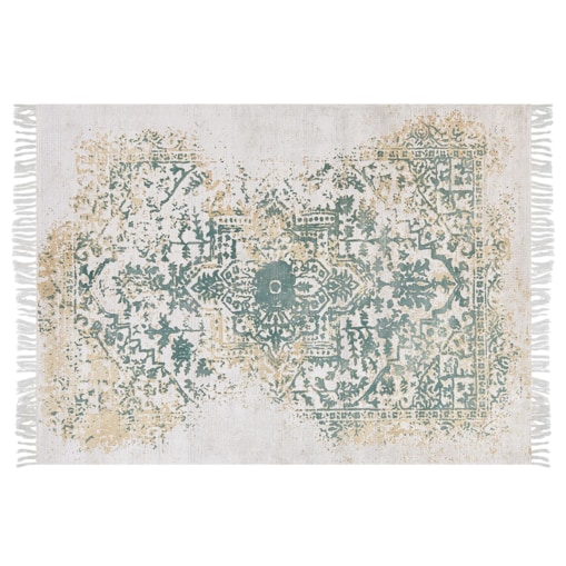 Dywan z wiskozy 140 x 200 cm beżowo-zielony BOYALI