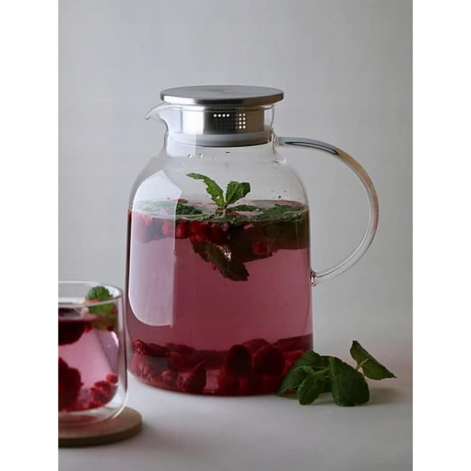 Szklany Borosilikatowy Dzbanek 2 l Black John Żaroodporny do Napojów Herbaty