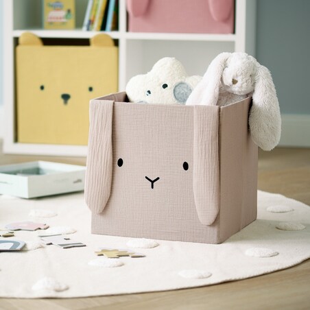 Pojemnik na zabawki 28x28x28 cm TAMAL beżowy