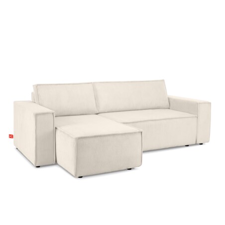 KONSIMO NAPI Uniwersalny narożnik z funkcją spania, kolor ecru, prawy/lewy