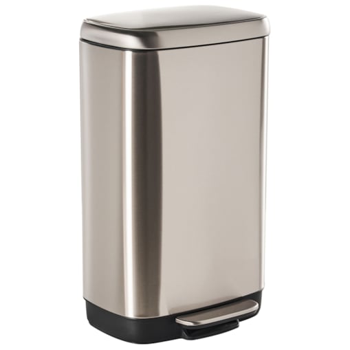 Kosz na śmieci z pedałem 30 L ECOCOLLECT Metal Srebrny