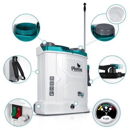 Opryskiwacz akumulatorowy Plonos PL-603 plecakowy elektryczny 16L 460300
