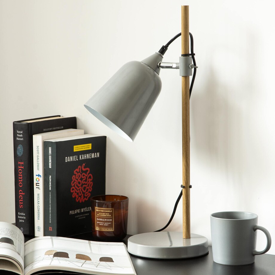 KONSIMO HALI Elegancka lampa stołowa 2szt. kolor szary