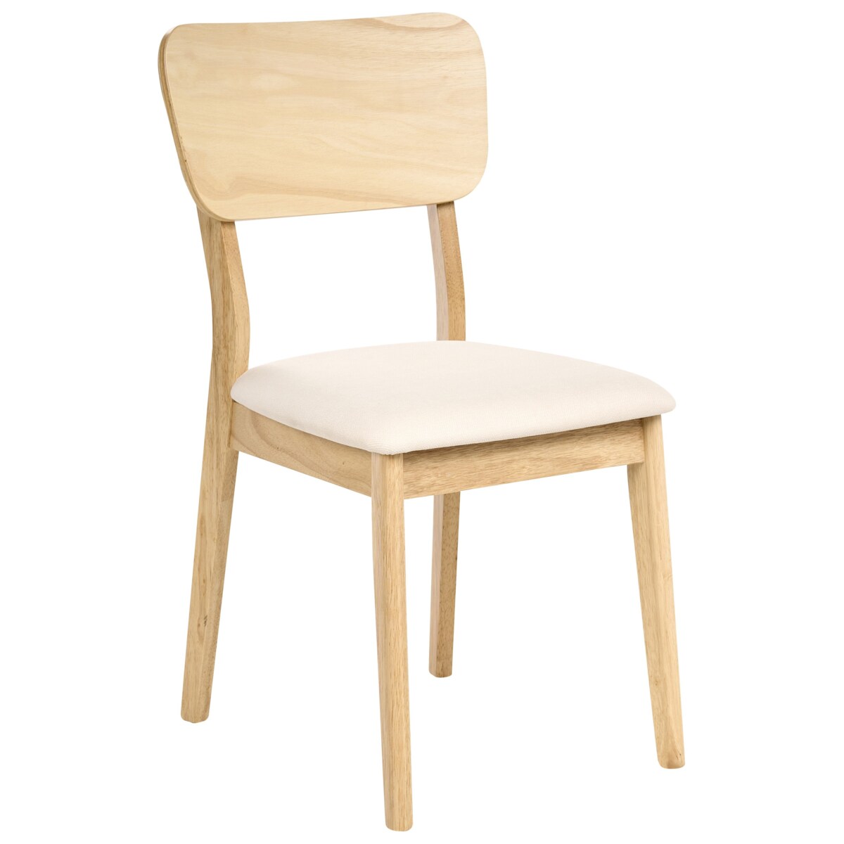 Zestaw 2 krzeseł do jadalni MINIER Drewno Jasnobeżowy