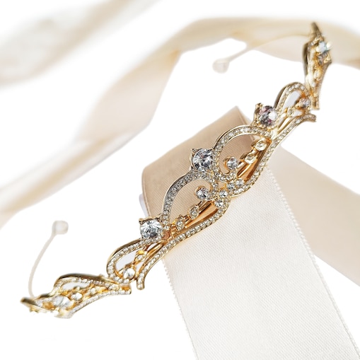 TIARA diadem korona ślub 18 wesele z kryształkami