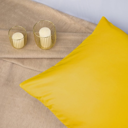 Poszewka satynowa 50x80 kolor żółty