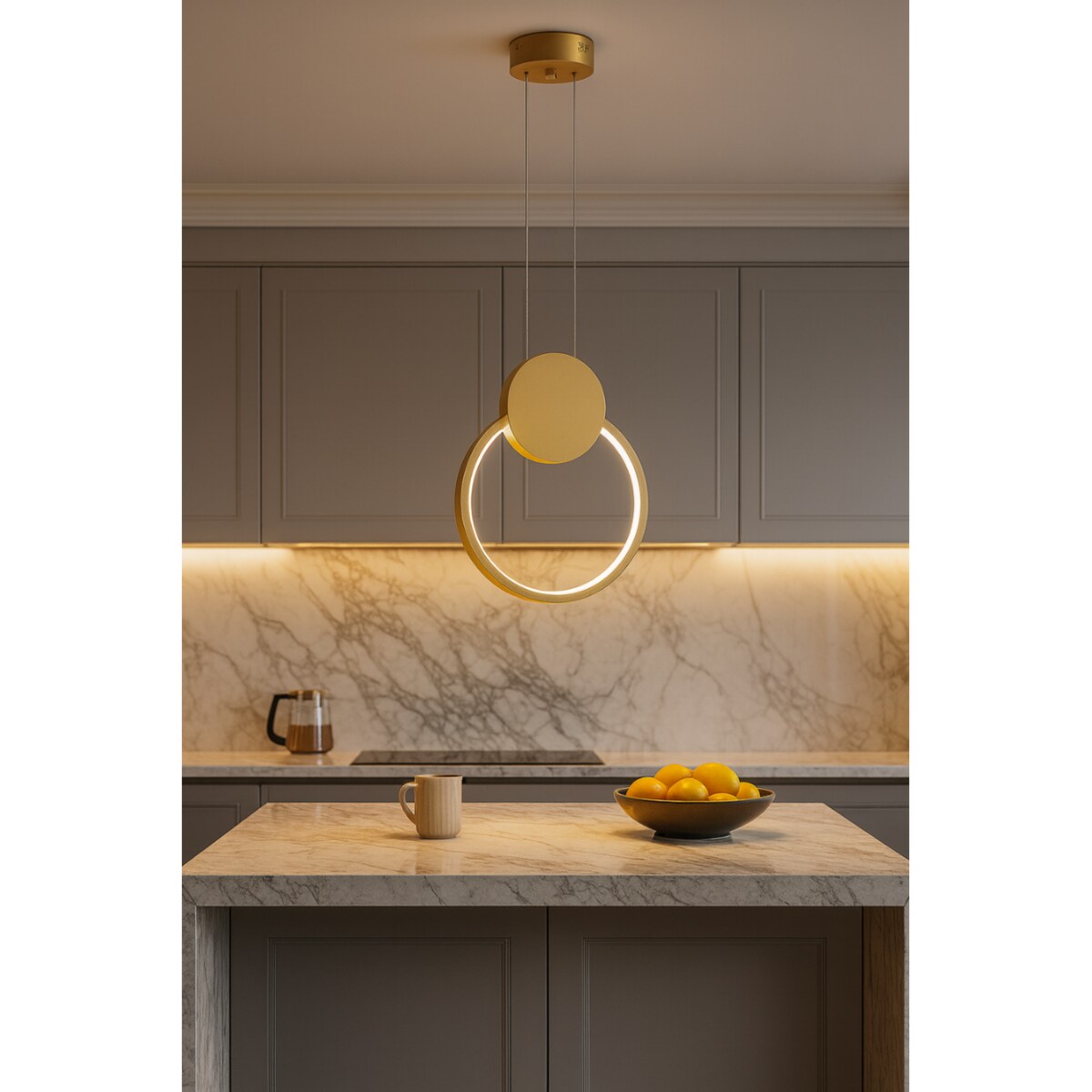 LAMPA WISZĄCA LUMINARIS ZŁOTA