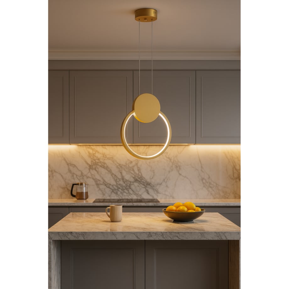 LAMPA WISZĄCA LUMINARIS ZŁOTA