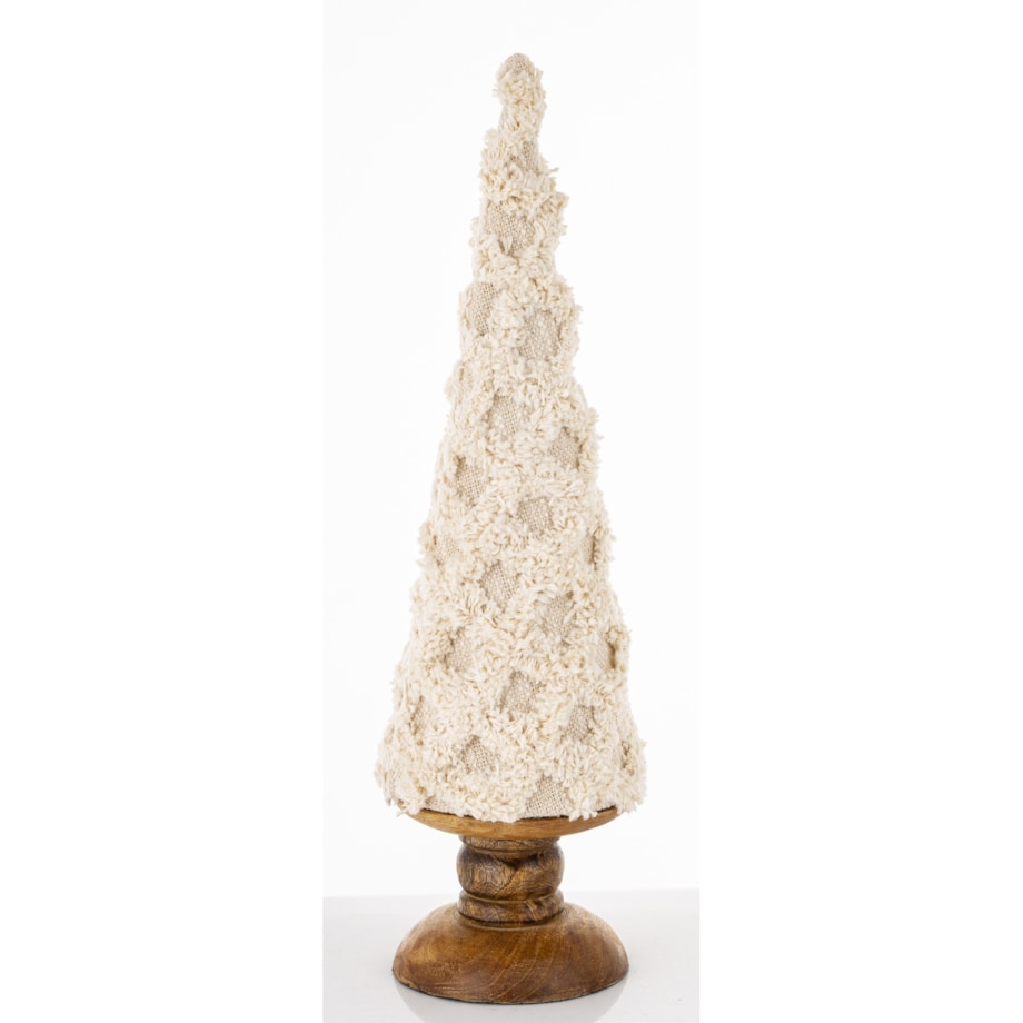 Figurka choinka 40x12x12 cm FAZIO beżowa niska