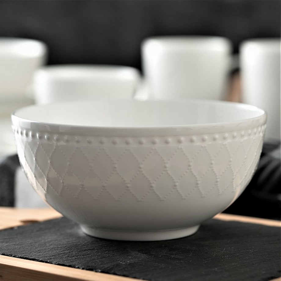 VILLA ITALIA Miseczka śniadaniowa 16 cm porcelanowa ROMA white