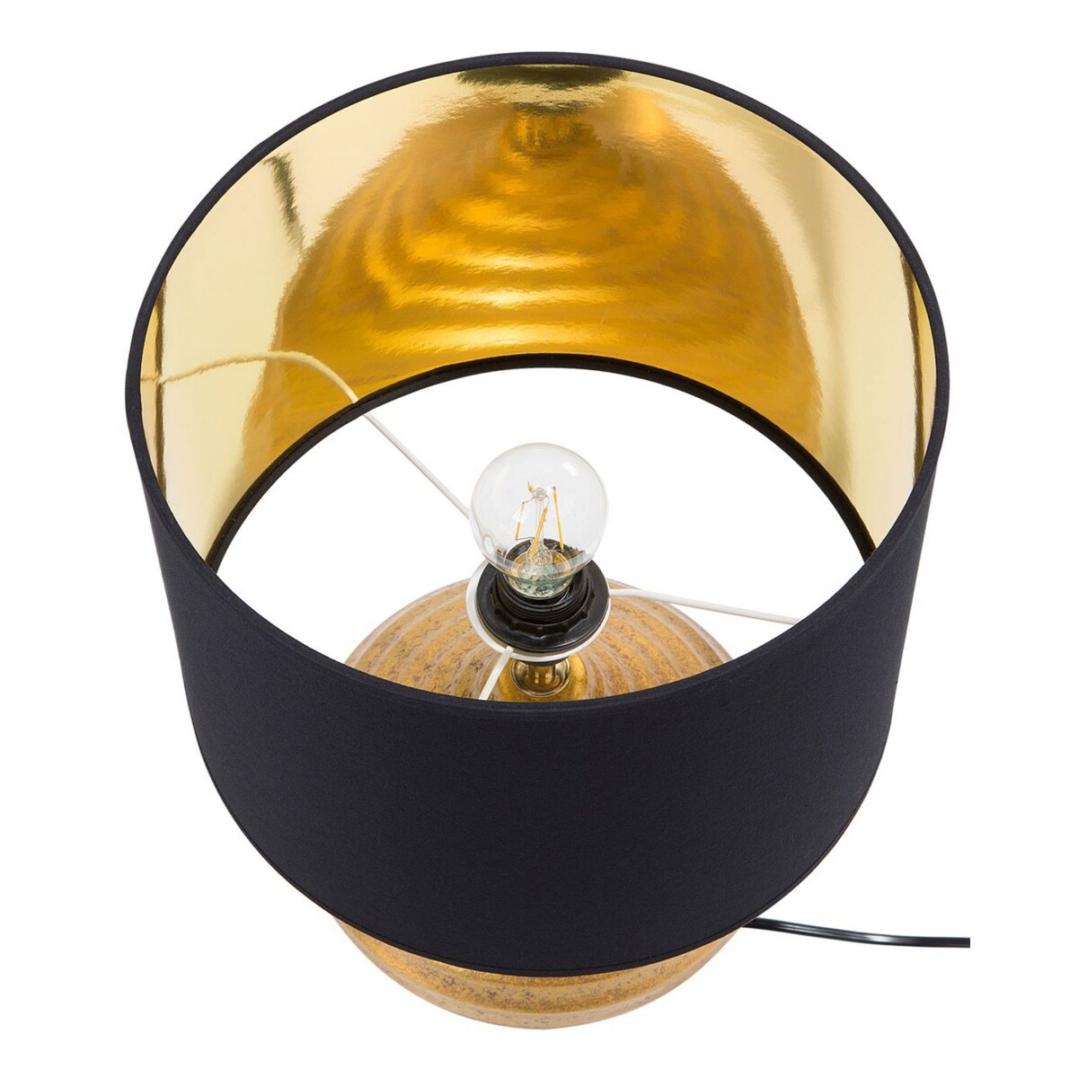 Lampa stołowa ceramiczna złota KUBAN