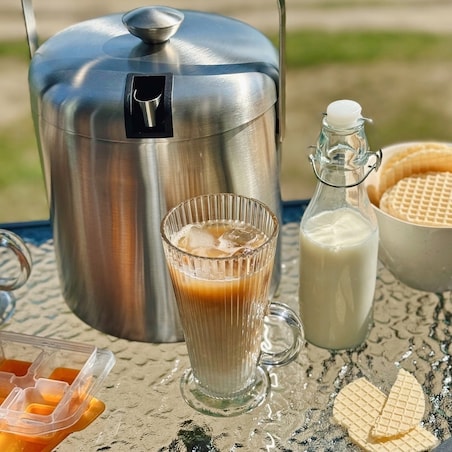 6x KUBEK szklanka 300 ml na herbatę kawę latte desery wysoka na nóżce