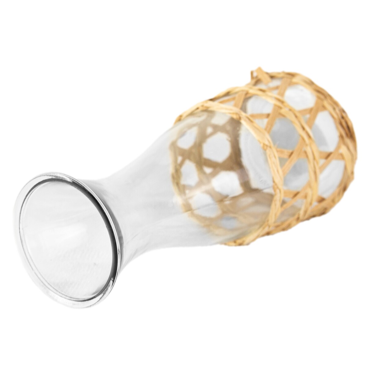 Karafka Szklana Do Wody Napojów Soków 1.2 L Z Ozdobnym Koszyczkiem