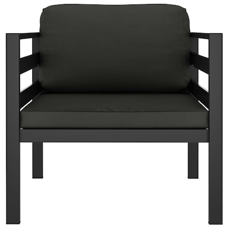 vidaXL Fotel z poduszkami, aluminium, antracytowy