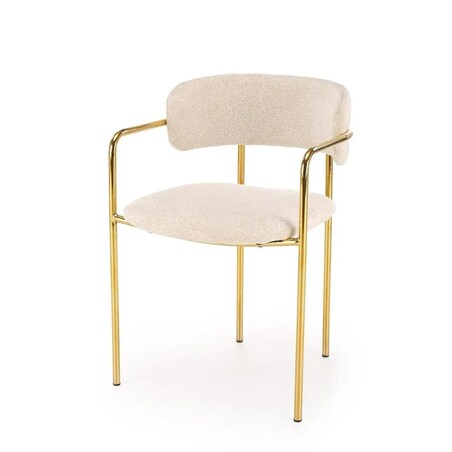 Krzesło tapicerowane K537 kremowe/złote