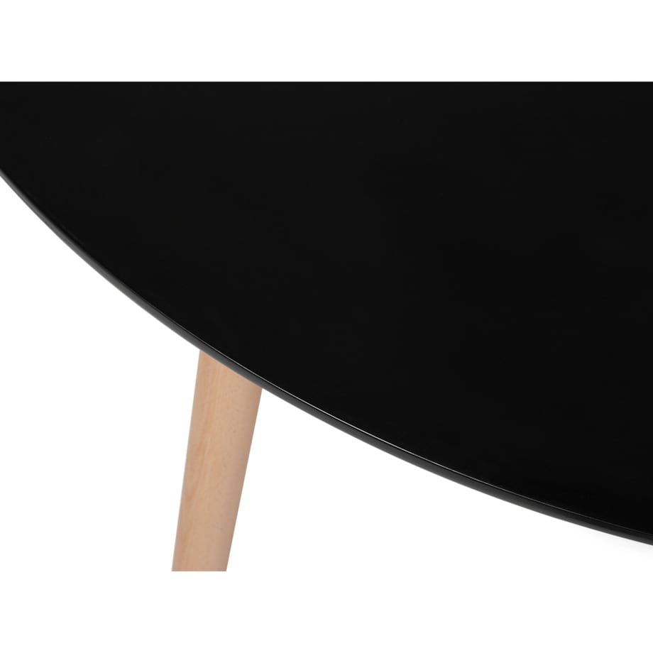 Stół do jadalni okrągły ⌀ 90 cm czarny BOVIO