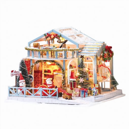 Miniaturowy domek - Boże Narodzenie w Alpach