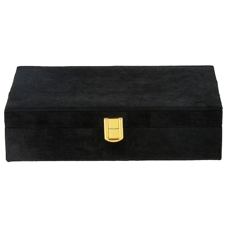 Szkatułka Na Biżuterię Organizer Kuferek Elegancki Pudełko Czarna