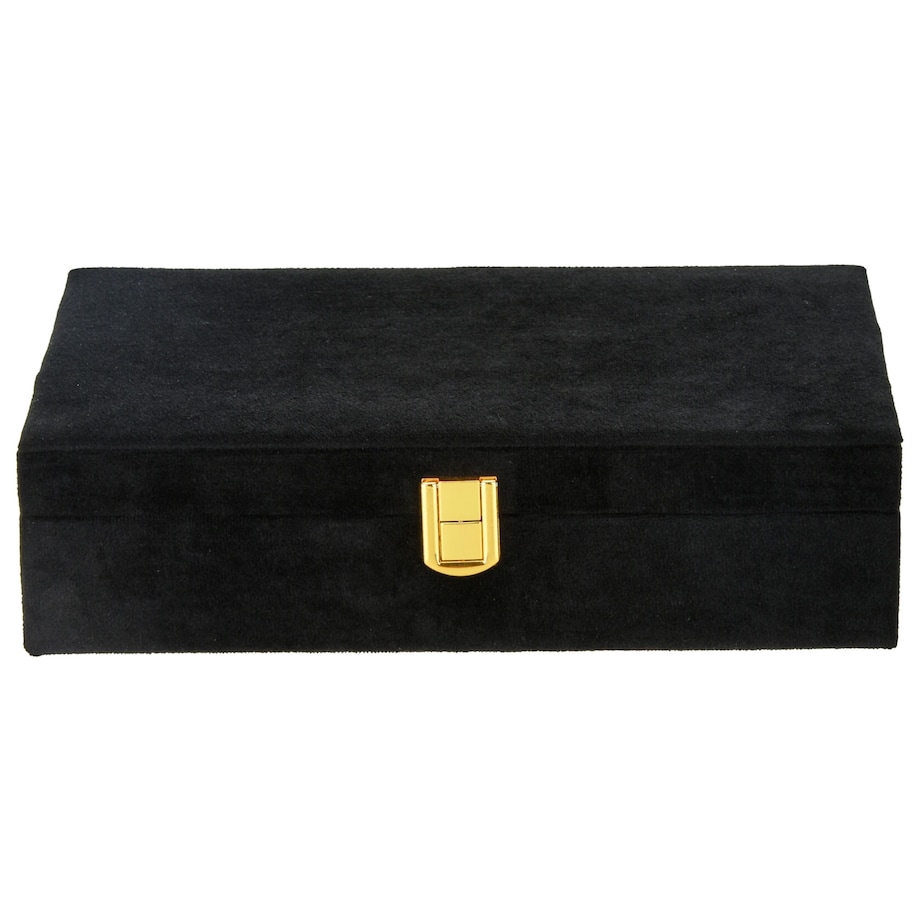 Szkatułka Na Biżuterię Organizer Kuferek Elegancki Pudełko Czarna