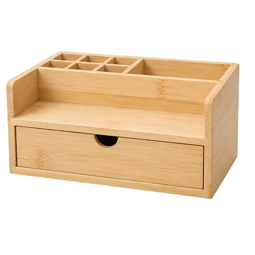 Organizer biurkowy bambusowy, 10 x 25 x 15,5 cm