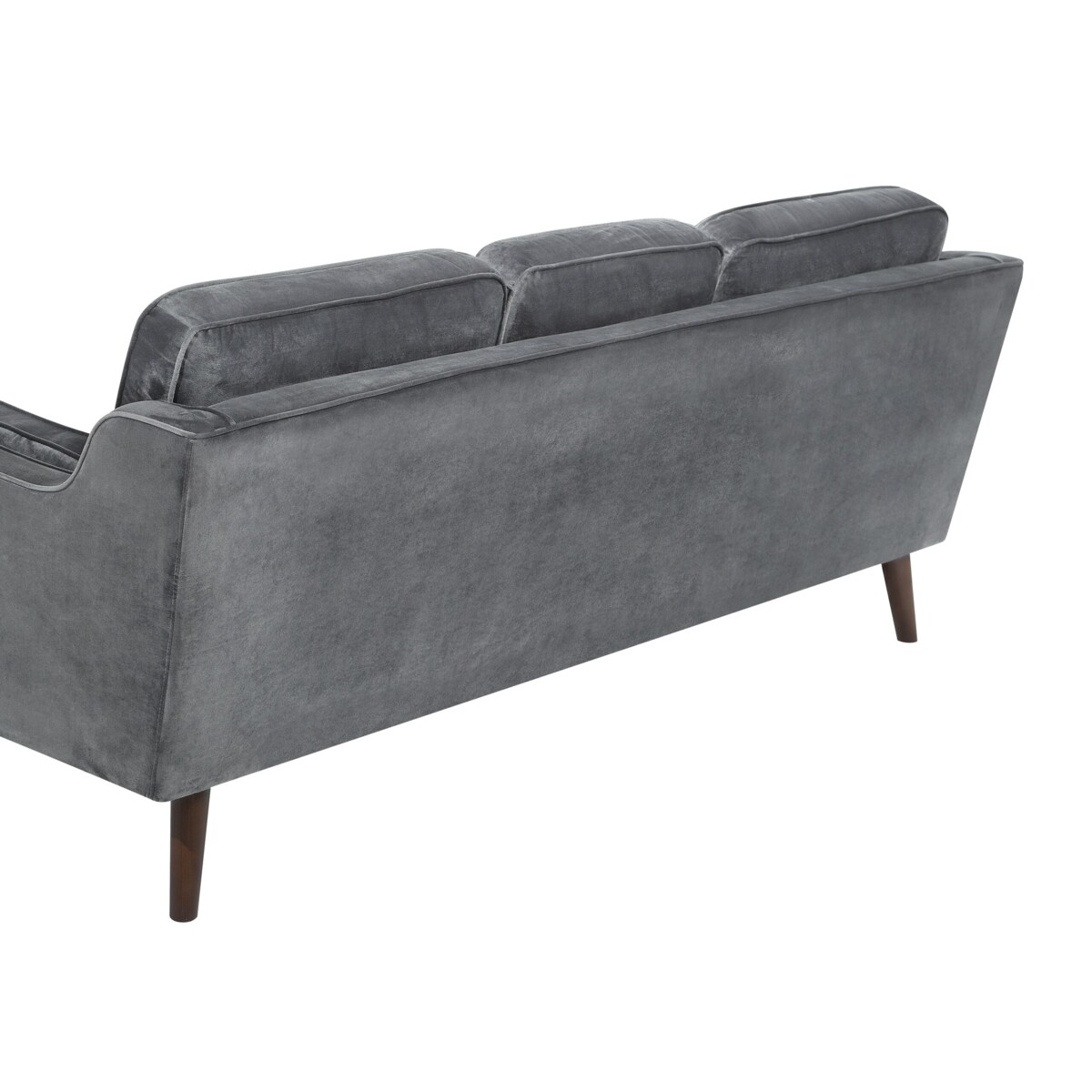 Sofa 3-osobowa welurowa ciemnoszara LOKKA