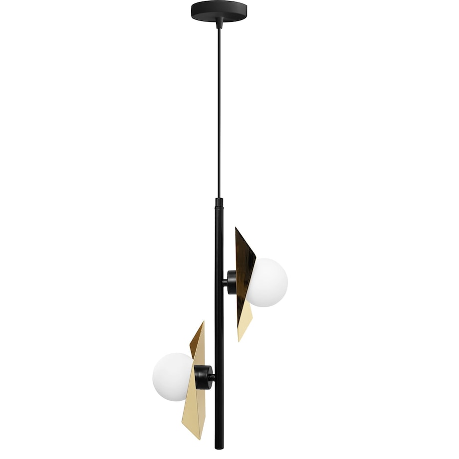 Lampa sufitowa wisząca złota czarna 2xG9 APP1410-CP