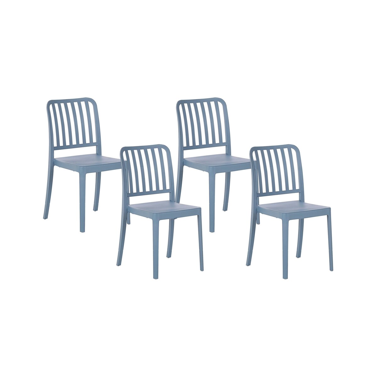 Zestaw 4 krzeseł ogrodowych niebieski SERSALE