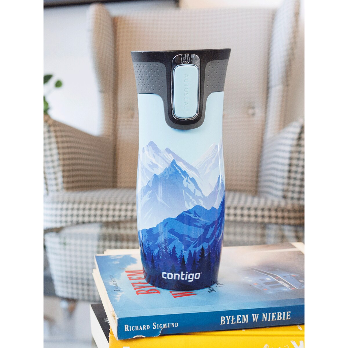 Kubek termiczny Contigo West Loop 2.0 470 ml - Góry w dzień