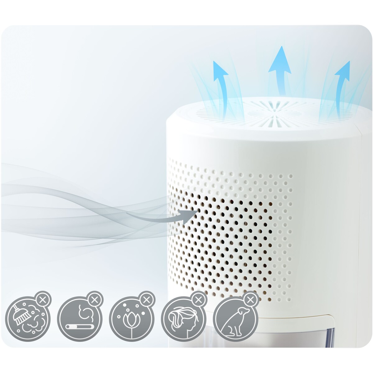 Osuszacz powietrza pochłaniacz wilgoci cichy 34db led Berdsen