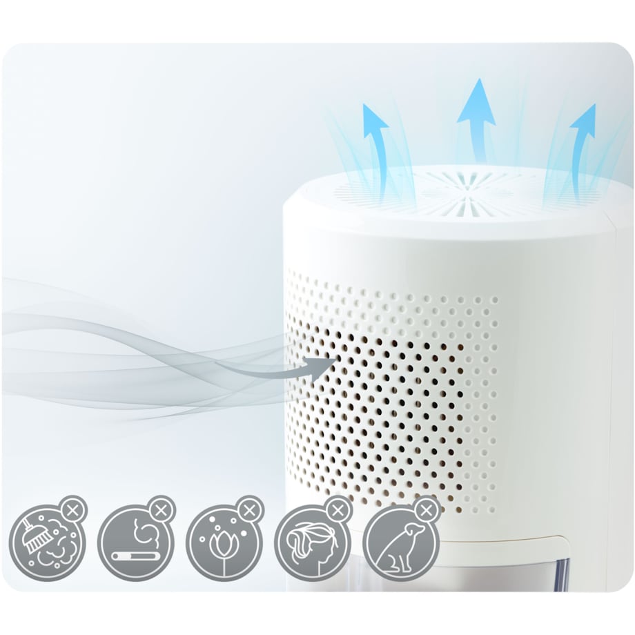 Osuszacz powietrza pochłaniacz wilgoci cichy 34db led Berdsen