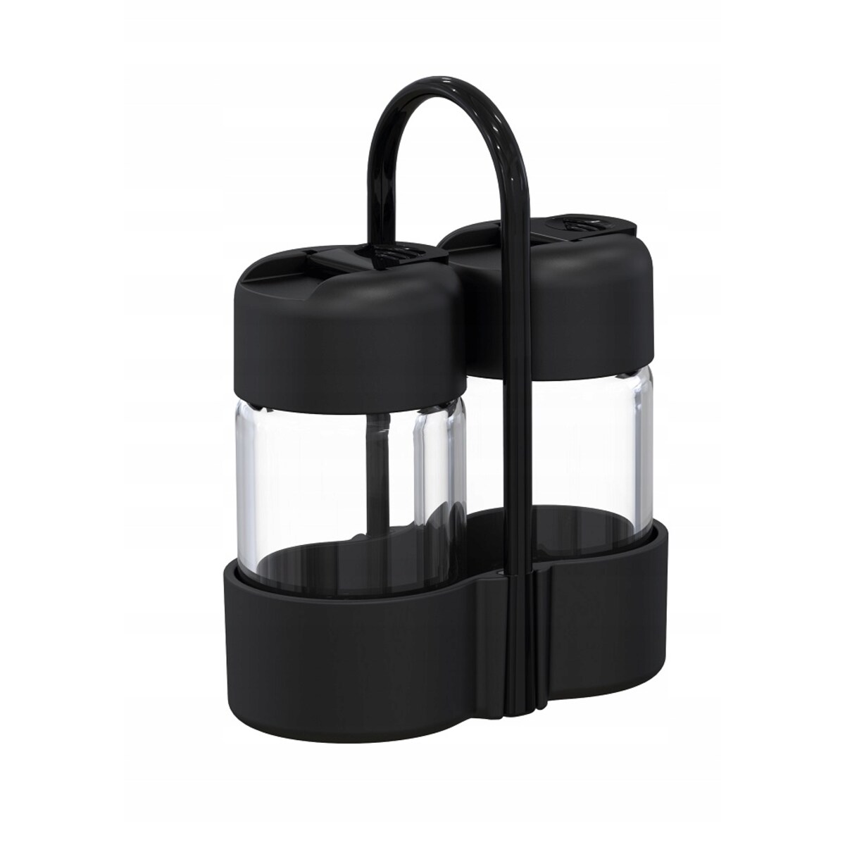 PRZYPRAWNIK na stół restauracji domu CZARNY solniczka pieprzniczka pojemnik