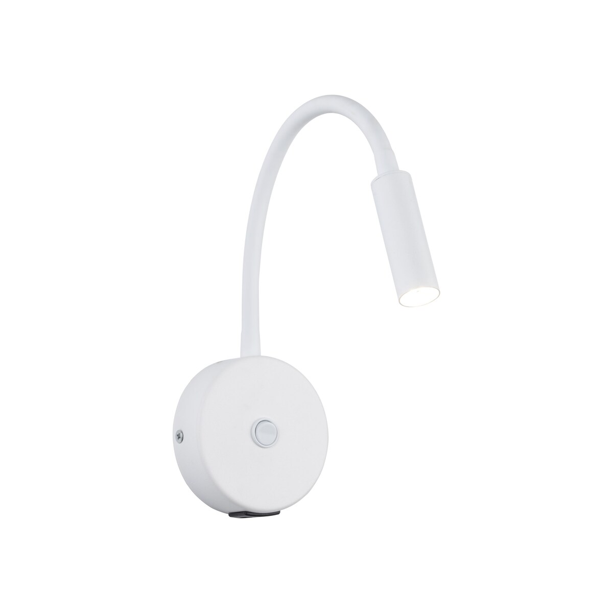 Kinkiet na wysięgniku TK Lighting LAGOS WHITE 10202 z włącznikiem i USB, biały, G9, nowoczesna lampka do czytania