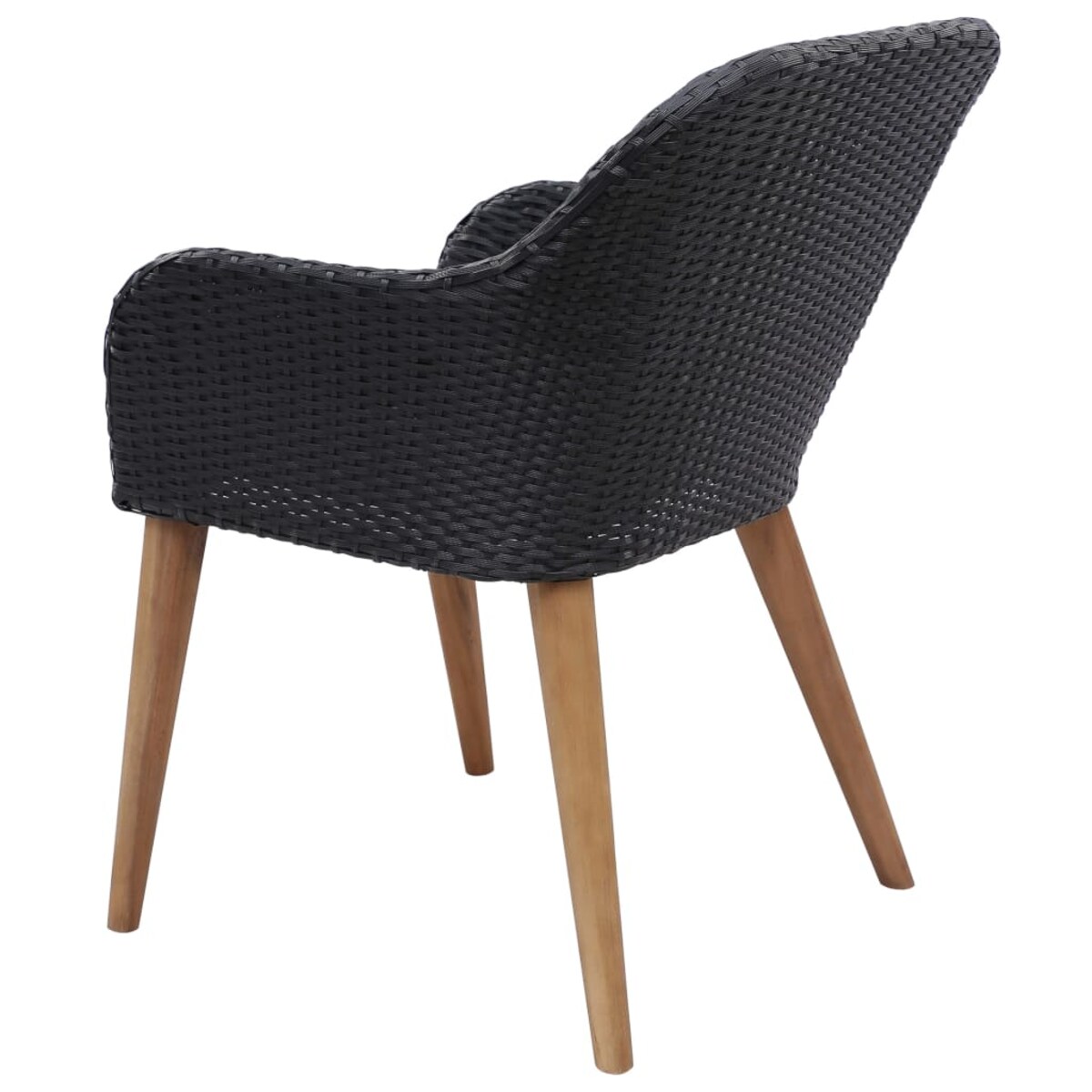 vidaXL 9-częściowy zestaw mebli ogrodowych, czarny