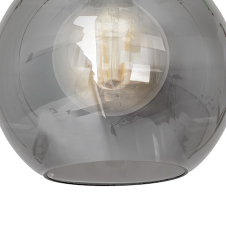 Skandynawska LAMPA sufitowa SOFIA MLP6574 Milagro loftowa OPRAWA szklana kula ball czarna przydymiona