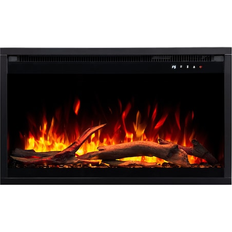 Wkład elektryczny AFLAMO 3D - do zabudowy - 60x45x20 cm - kominek LED z funkcją grzania 750/1500 W