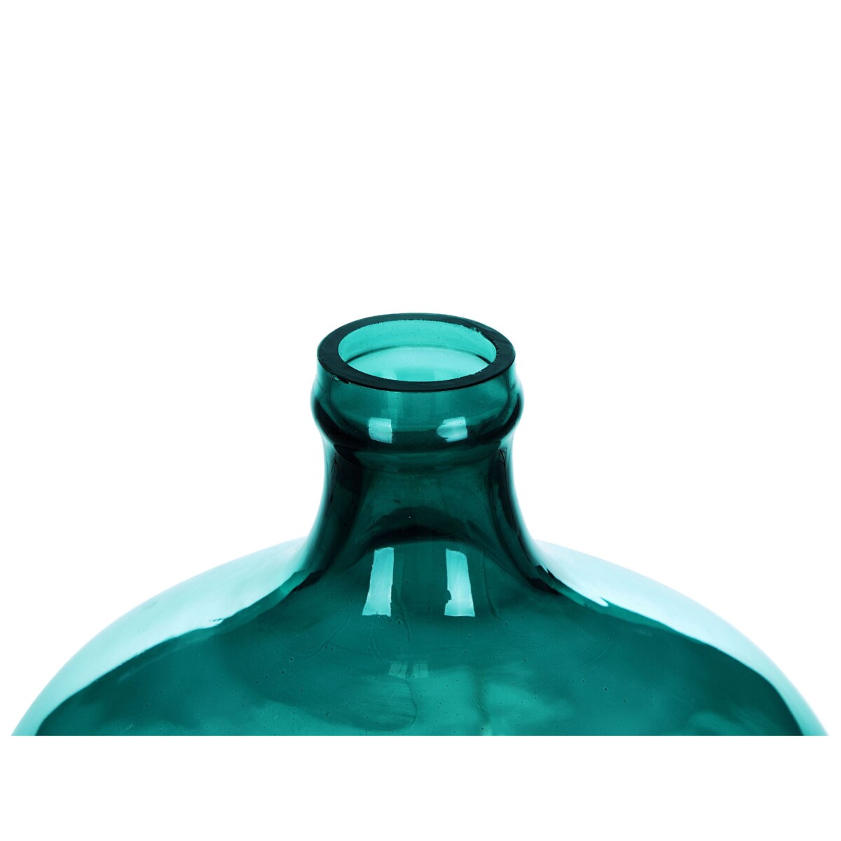 Wazon na kwiaty szklany 39 cm turkusowy ROTI