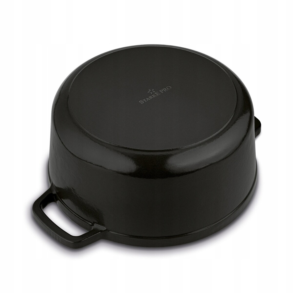 Gęsiarka żeliwna emaliowana brytfanna garnek 5 L okrągła czarna na święta