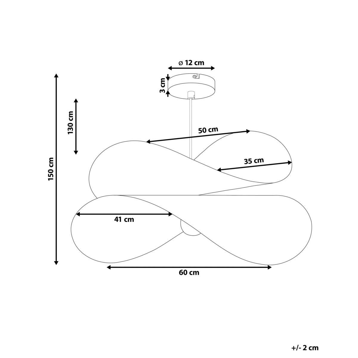 Lampa wisząca metalowa czarno-złota DOYLES