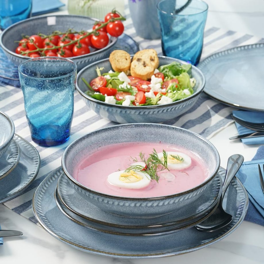 VILLA ITALIA Talerz głęboki ceramiczny niebieski 20 cm DENIM