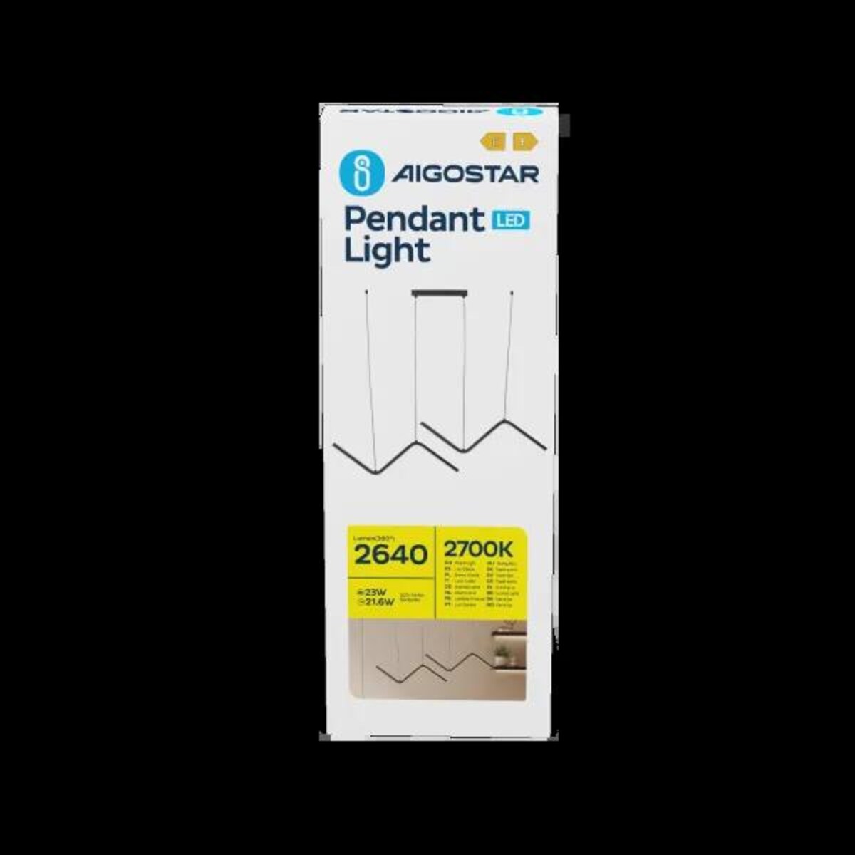 lampa wisząca led z metalu i silikonu, 23 w, 2700k asymetryczna