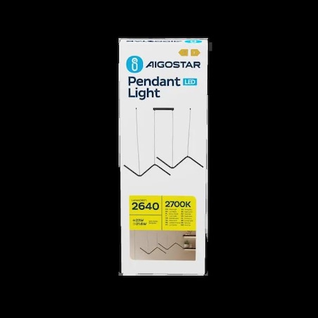 lampa wisząca led z metalu i silikonu, 23 w, 2700k asymetryczna