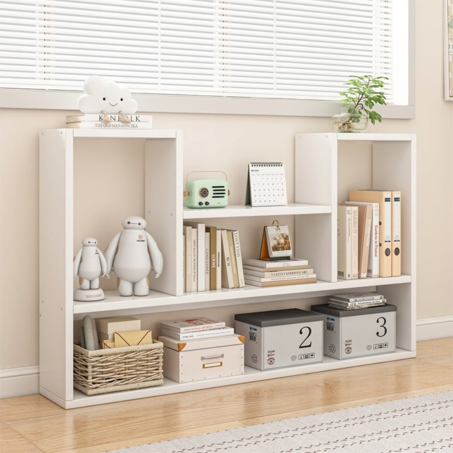 Półka Biała Regał Ścienny Nowoczesny Loft Na Książki Salonu Otwarty 100 Cm