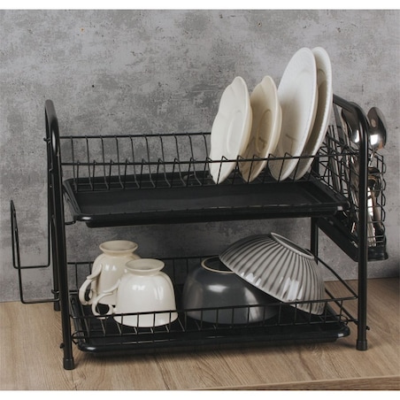 Suszarka do naczyń 48x24x33 cm 2 poziomowa KRISBERG