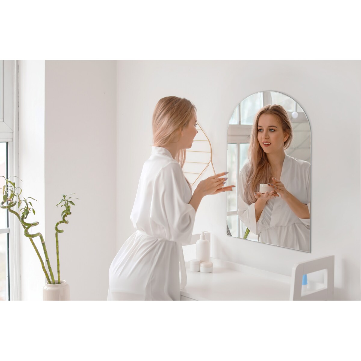 Lustro ścięty owal 40x70 cm