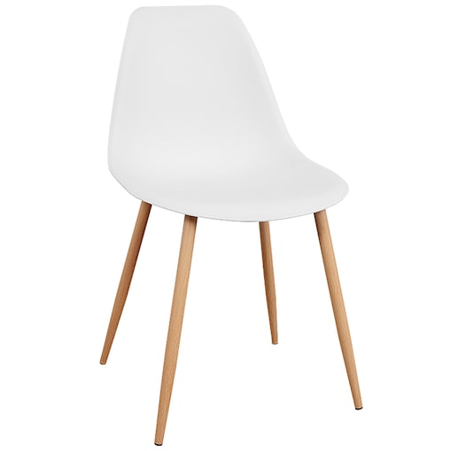 Krzesło Jager plastikowe białe czarne nogi