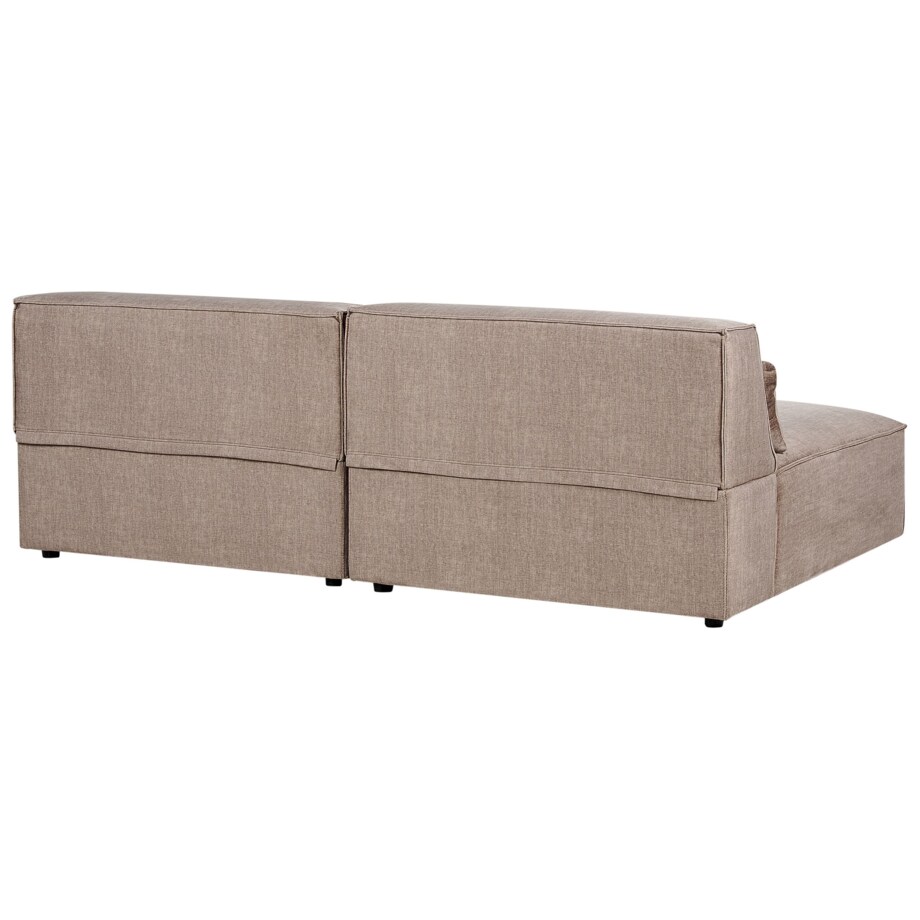 Sofa modułowa 2-osobowa bez podłokietników brązowa HELLNAR