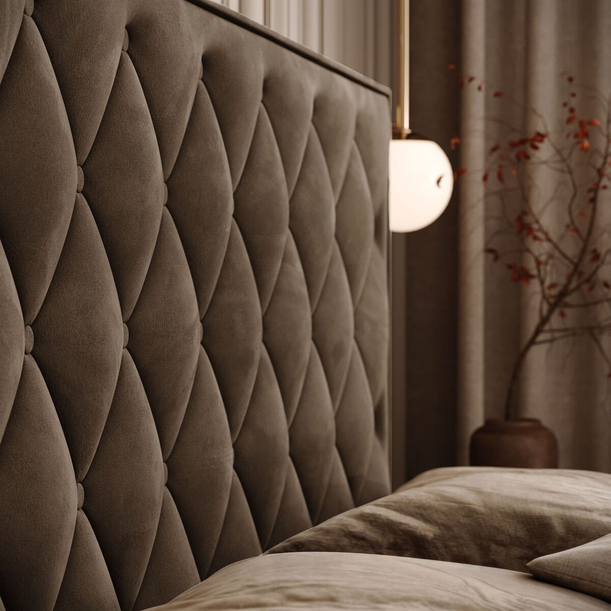 Łóżko kontynentalne INEZ II, pojemnik na pościel, 160x200, Royal Velvet 196, topper