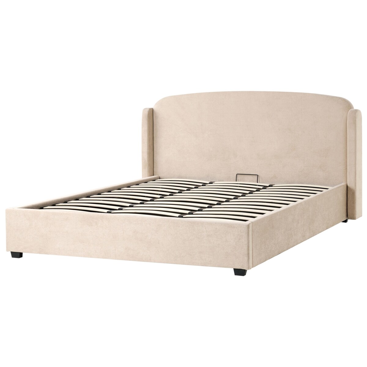 Łóżko z pojemnikiem BERNAY 180 x 200 cm Beżowoszary